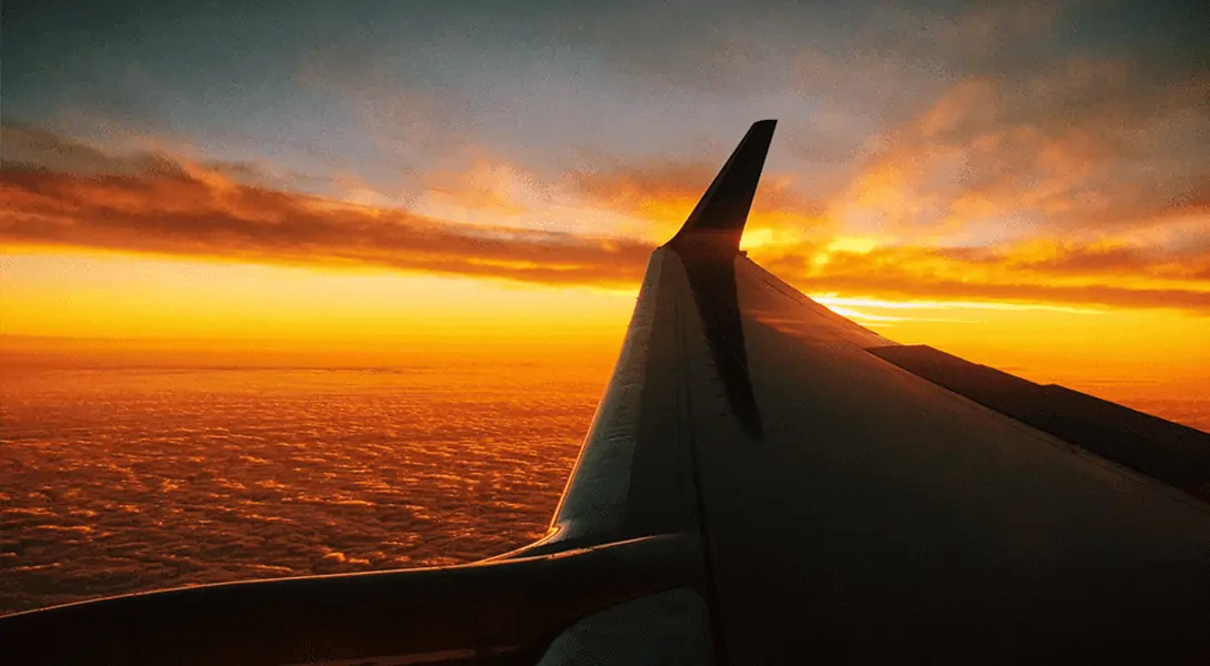 aircraft & sunset